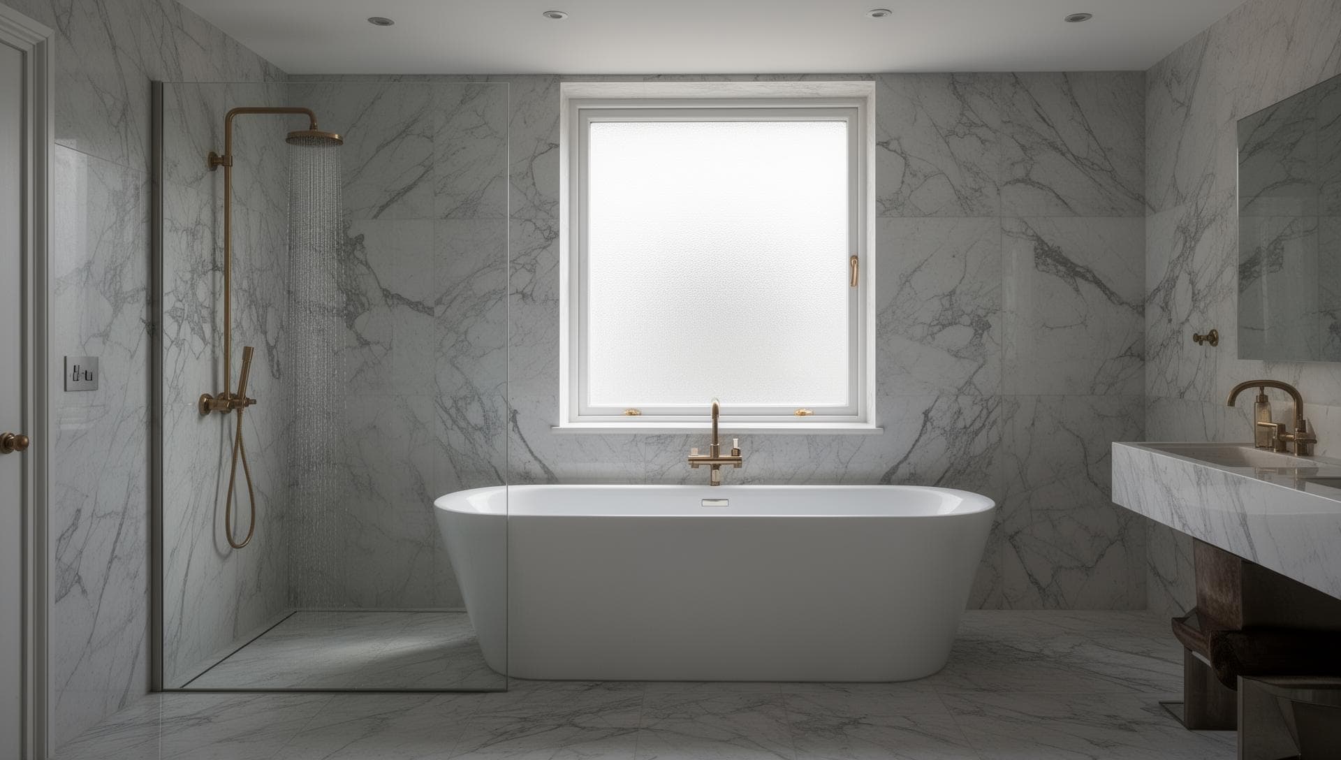 Marble wet room · South London